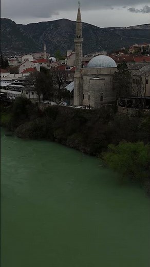 Mostar Old Bridge & Mosque 🇧🇦 | Bosnia’s Timeless Beauty from Above