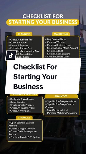 Checklist for Starting Your Business