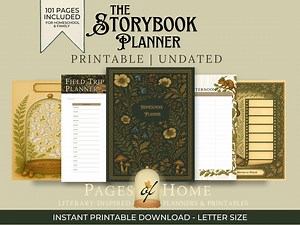 Homeschool Planner Printable | 101 Pages | Lesson Plans, Attendance, Calendars, Logs & Reflection Pages, More | Instant Download