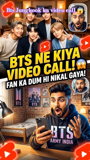Bts Jungkook ka video call agaya 😱|| can't believe this trick 💜#shorts #btsarmy #jungkook