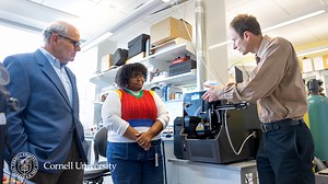 Cornell research led by Gavin Sacks is helping E&J Gallo Winery in Modesto, California, examine large amounts of grape samples during harvest for potential contaminants that affect the flavor and aroma of wines. “Between the students and the expertise you have on campus, Cornell has a national and international footprint in the grape and wine industry,” said Nick Dokoozlian, vice president of viticulture, chemistry and enology for Gallo, the largest exporter of California wines and one of the la