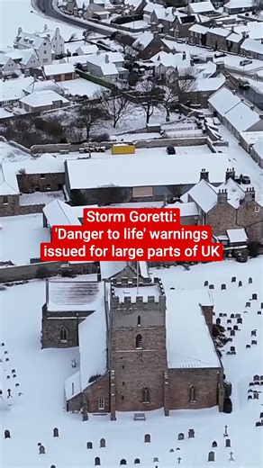 The UK is bracing for Storm Goretti to hit after amber “danger to life” weather warnings were issued for large swathes of the country. The Met Office has issued two amber warnings and seven yellow weather warnings in what chief forecaster Neil Armstrong has described Storm Goretti as a "multi-hazard event" with heavy rain, strong winds and snow. An amber wind warning for gusts of 80 to 90mph could batter more exposed areas in Cornwall and will come into effect from 8pm on Thursday night. Meanwhi