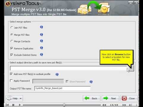 Easily Merge MS Outlook PST Files | SysInfoTools PST Merge Tool