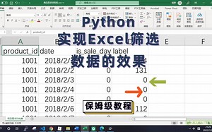 Python如何实现Excel筛选数据的效果