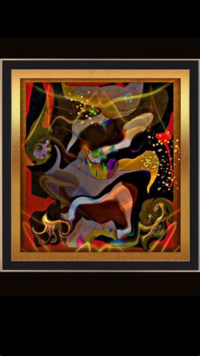 Artist Carole J’ McCoy on Instagram: "Abstract Tentacles In My Minds Garden New Art! Carole J’McCoy Artist 🎨 Sinuous curving lines and “swirling strokes of color” a floraly creature of beauty in flow. This biomorphic tentacly shape of morphed vines are an energetic, connection coming together as one form, in expression. Vivid and subtle colors, accent in gold, organic, and sensuous. ArtistCaroleJMcCoy Multinedia- VisualArtist #digitalpainting #artprints #fineart #art #painting"