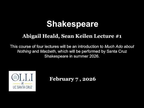 Shakespeare Lecture 1: An introduction to Much Ado about Nothing and Macbeth. 3/7/2026