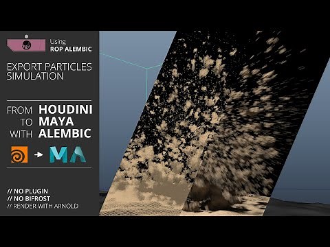 Export particles from Houdini to Maya using Alembic and Arnold ONLY