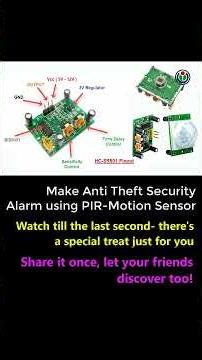 Make Anti Theft Security Alarm using PIR/Motion Sensor #Motion_sensor #pir_sensor #motiondetector