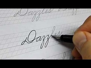 Spencerian script tutorial - write "Dazzles"