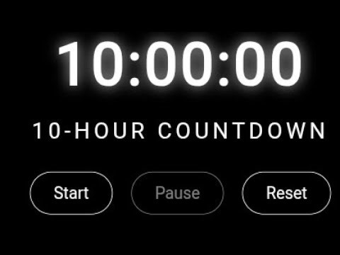 10 Hours Countdown Timer ⏳ | Black Screen Ultra Clean Timer | No Music Focus Timer (Part 2)