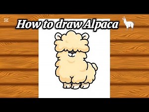 How to draw cute Alpaca 🦙|| step by step drawing for beginners 😉