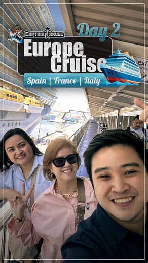 FINALLY! 🚢🌊 Embarkation day at the ship and we are SOOOO EXCITED! This means stepping into a world of adventure, luxury, entertainment, and of course unlimited dining! Hotel tour and neighborhood tour at first, then our driver will send us off to the cruise terminal. We'll visit 3 countries; Spain, France, and Italy while aboard on a floating city. Let the vacation of a lifetime begin! ✈️🌴🍹🍉⛱️ | Captain Travel