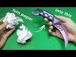 Paper Crafts That Impress | Autotronic CS:GO Karambit Knife | Easy DIY Tutorial
