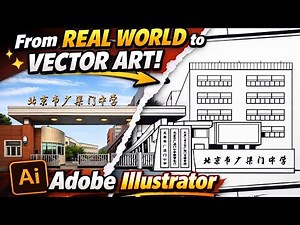 I Vectorized a Real Building in 8 Minutes | Adobe Illustrator