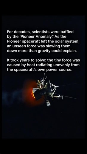 It wasn't a lot—just a tiny, unexplained deceleration towards the Sun. But in the precise world of orbital mechanics, it was huge. The probes were thousands of miles away from where the math said they should be. This became known as the Pioneer Anomaly. For 30 years, this mystery baffled scientists. Was it an invisible cloud of Dark Matter slowing them down? Was our understanding of gravity wrong? Was it a glitch in General Relativity? It turned out to be something much simpler, but incredible t