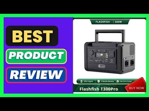 Flashfish T300Pro Portable Power Station, 230Wh 300W Rated Power