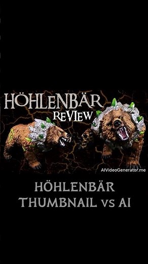 Schleich ® Eldrador ® Cave Bear - my thumbnails vs AI (FanArt)