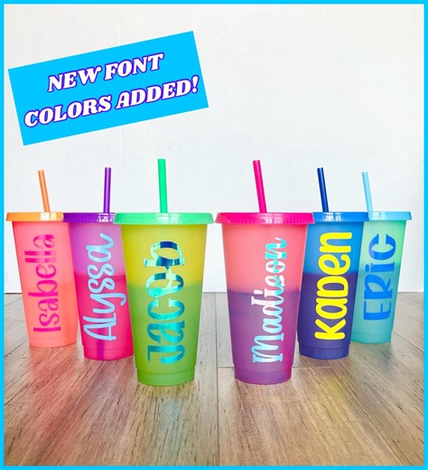 Personalized Color Changing Cold Cup: Party Favor, Stocking Stuffers. - Etsy