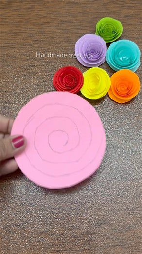 Beautiful Simple paper rose flower making 🌹 #paperrose #simple #flower #shorts #youtubeshorts