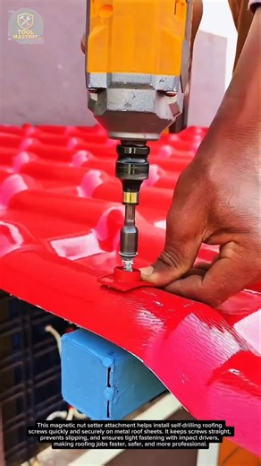 How To Install Roof Screws With Magnetic Nut Setter | Fast Metal Roofing Installation Tool