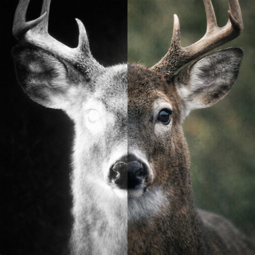 Snow can wash out detail and shadows can hide movement. But the ATN Binox 6 Dual tracks movement through a snowy forest, using thermal as the main view, while day/night mode runs in the Picture-in-Picture window. You see heat and natural detail at the same time - clean outlines in thermal, texture, and environment in night view - both sharp and stable. That’s the strength of 6th Generation multispectral imaging. High-resolution optics combined with advanced thermal processing deliver video that’