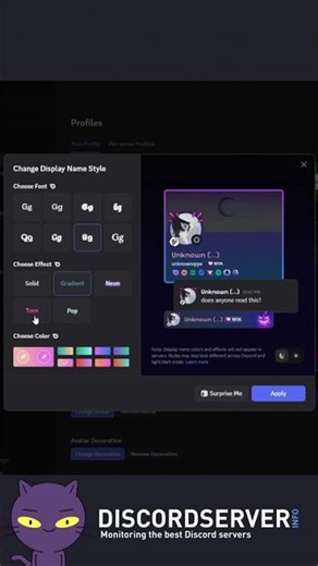 A brief overview of name display styles in Discord