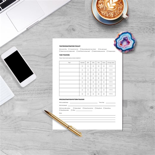 Anti-procrastination Planner PDF | Productivity Tracker | Overcome Procrastination Printable | Focus Planner - Etsy