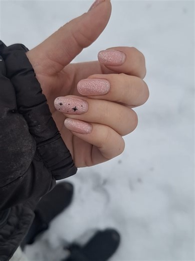 #brokatowepaznokcie #snow #gelnails