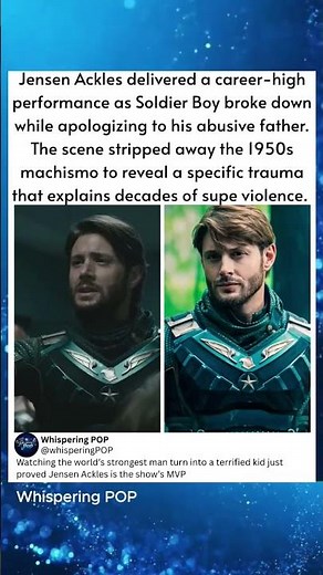 Jensen Ackles delivered a career-high performance as Soldier Boy broke down while apologizing to his