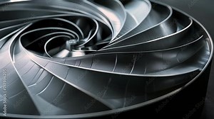 The intricate design of the exhaust fan blades with each curve and angle calculated for maximum air circulation.