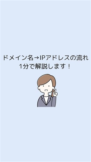 ドメイン名→IPアドレスの流れを1分で解説！
