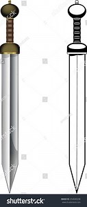 Gladius Roman Sword Stock Vector (Royalty Free) 254040238 | Shutterstock