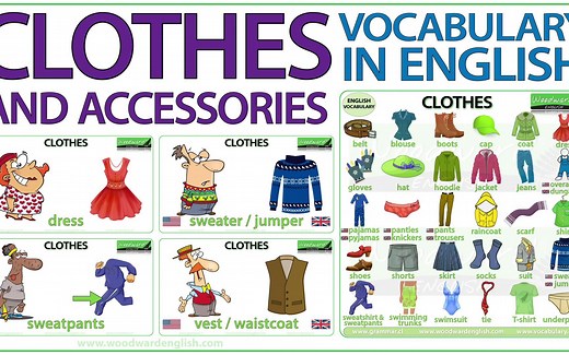 【Woodward English】基础衣物的英文表达 Clothes in English Basic English Clothes Vocabulary