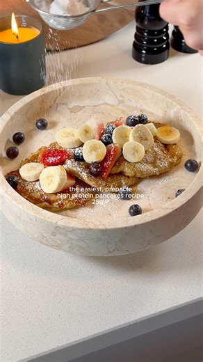The high protein breakfast series: 2nd recipe - high protein pancakes 💫