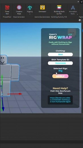 How to Insert Clothing to NonHumanoid Character | Roblox Studio Tutorial #roblox #robloxstudio