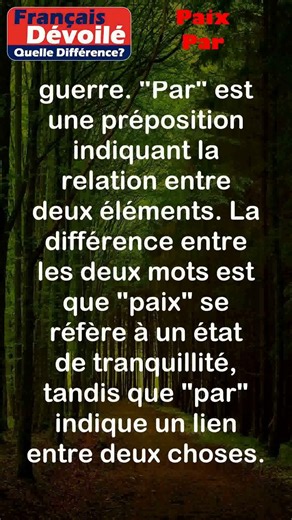 Paix et Par (Quelle Diff.) #shorts