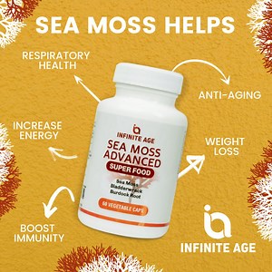 981 reactions · 173 shares | For a boundless day, start your mornings ☀️ off with The Sea Moss Advanced. This blend of Sea Moss, burdock root, and Bladderwrack is great for supporting an active lifestyle from morning through night. It has just the right amount of Burdock Root to give your immune system the boost it needs!   Sea Moss/Irish Moss  Bladderwrack  Burdock Root | Infinite Age | Facebook