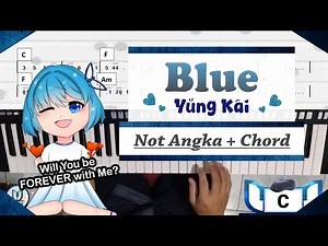 Blue - Yung Kai | Keyboard Tutorial Cover in C + Not Angka + Chord + Lirik
