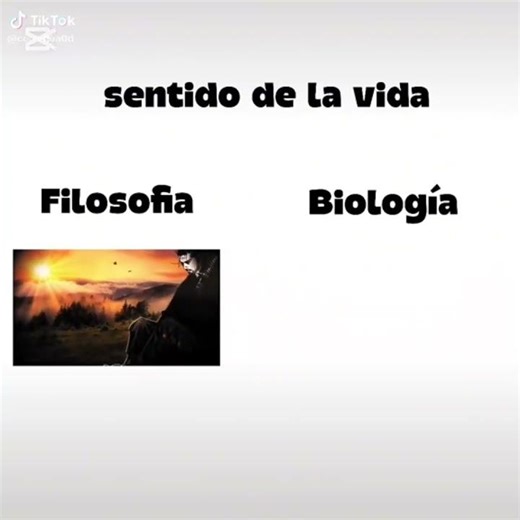 Sentido de la vida segun la filosofia vs la biologia