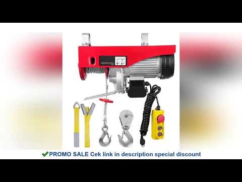 SucceBuy 200-800kg Electric Hoist with Wired/Wireless Remote Control Lifting Crane Cable Hoist Winch