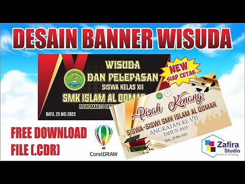CARA MEMBUAT BANNER PERPISAHAN SEKOLAH (FREE DOWNLOAD CDR)