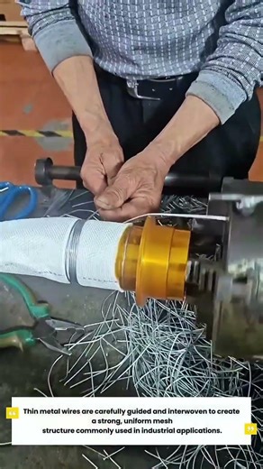 ‎Amazing Wire Mesh Weaving Process Using Rotating Machine ⚙️‎