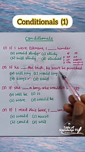 Quiz on The Conditionals. https://www.youtube.com/@TableofKnowledgeTV #ConditionalStatements #EnglishVobabulary #FirstAndSecondConditionalStatements | Table of Knowledge TV
