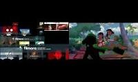 Mix of 2 videos from youtube : Timon and Pumbaa at the Cinema Sixteenparison