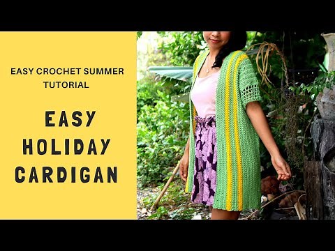 Easy crochet short sleeve cardigan poncho| DIY Tutorial