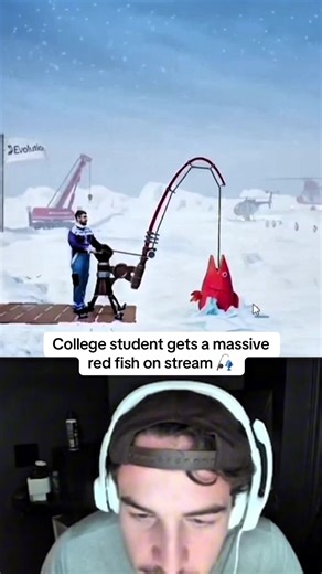 College Student Catches Massive Red Fish on Stream