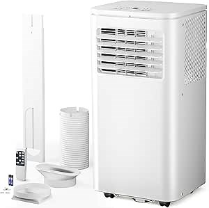 Antarctic Star 10000 BTU Portable Air Conditioner, 3 in 1 Free Standing Cooling AC Unit with Fan & Dehumidifier & Cools, Sleep Mode, 24H Timer, for Home/Kitchen/Office