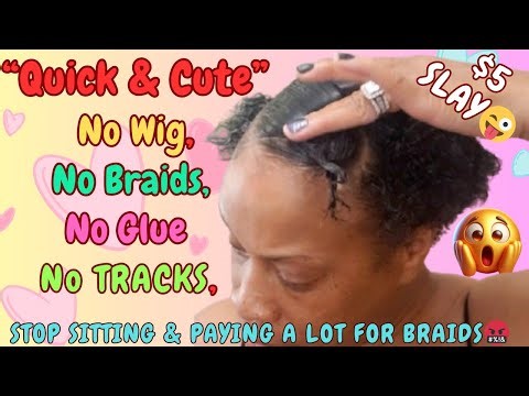 🤩No Wig, No Braids, No Clip ins – Just a $5 Slay!🔥 😜