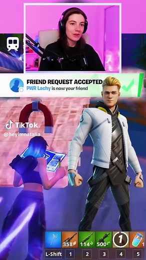 PWR Lachy, Lazarbeam and Loserfruit all just added me 😳⚡️ #fortnite #pwr #fortniteglitch #fyp #pwrlachlan #loserfruit #lazarbeam