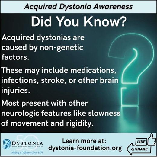 2026 Dystonia Awareness Month ACQUIRED